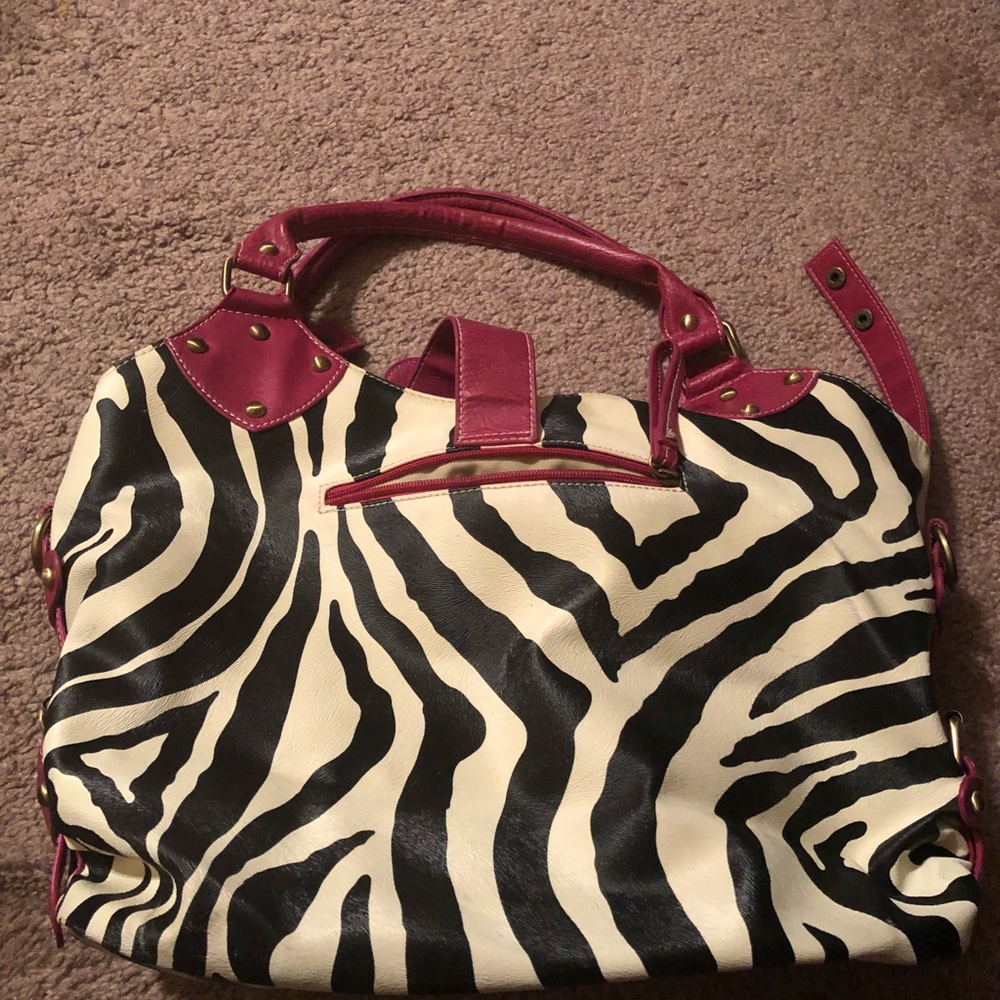 Zebra with pink accents